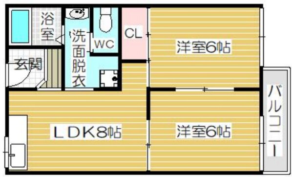 中谷ハイツの物件間取画像